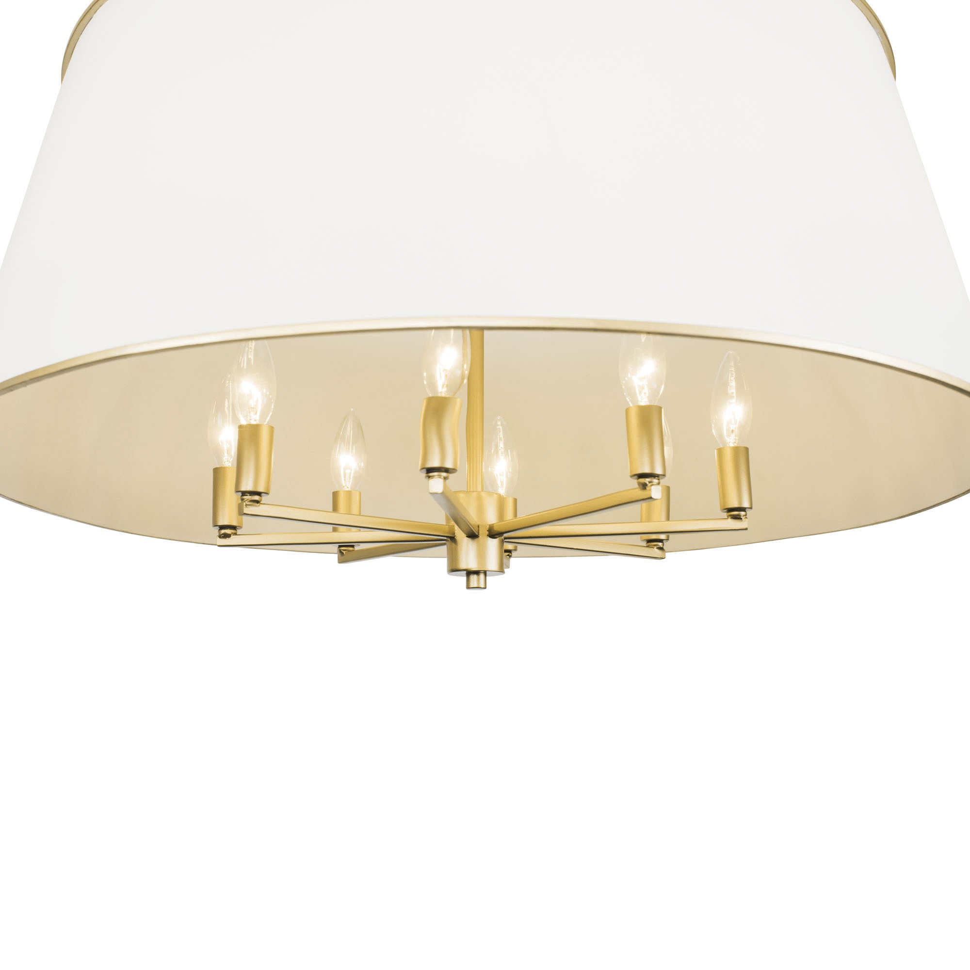 Coco 8 Light Pendant - Matte White/French Gold