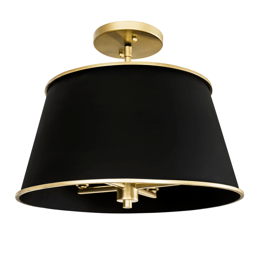 Coco 364S04MBFG 4-Light Semi-Flush - Matte Black/French Gold