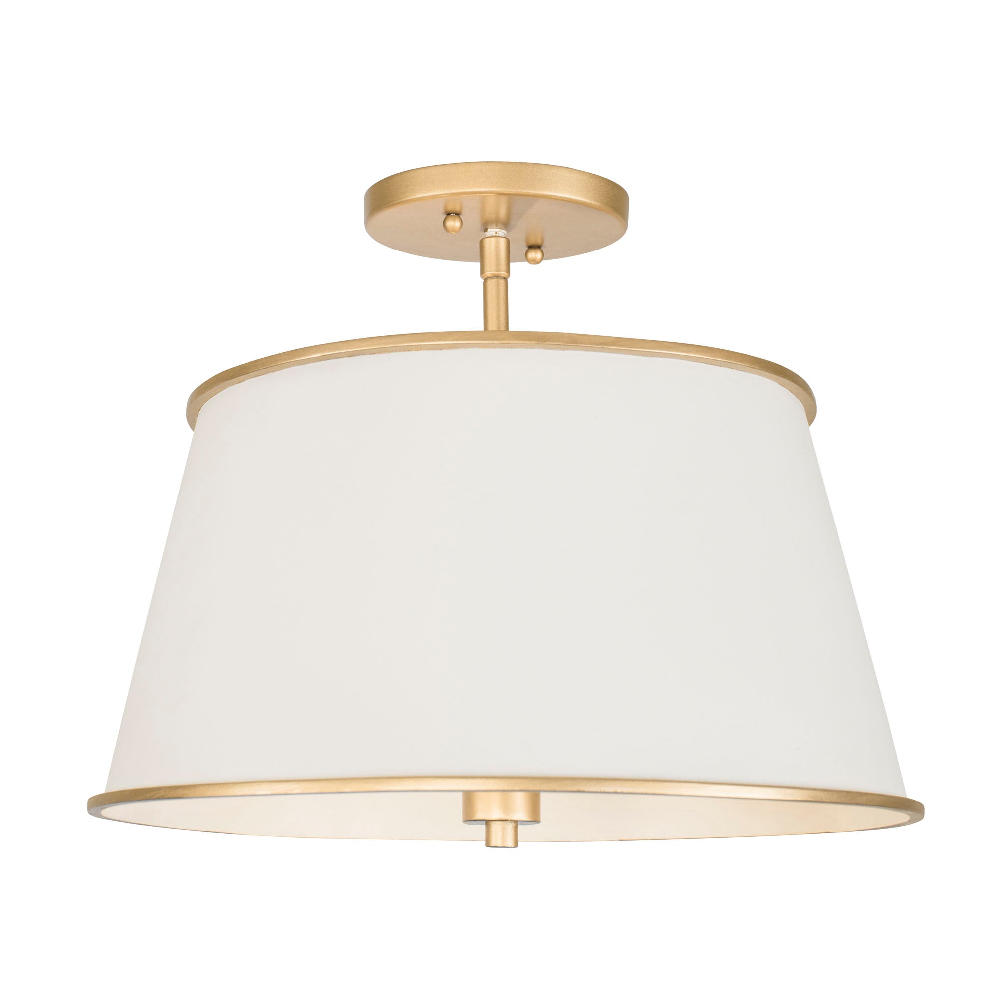 Coco 4-Light Semi-Flush - Matte White/French Gold