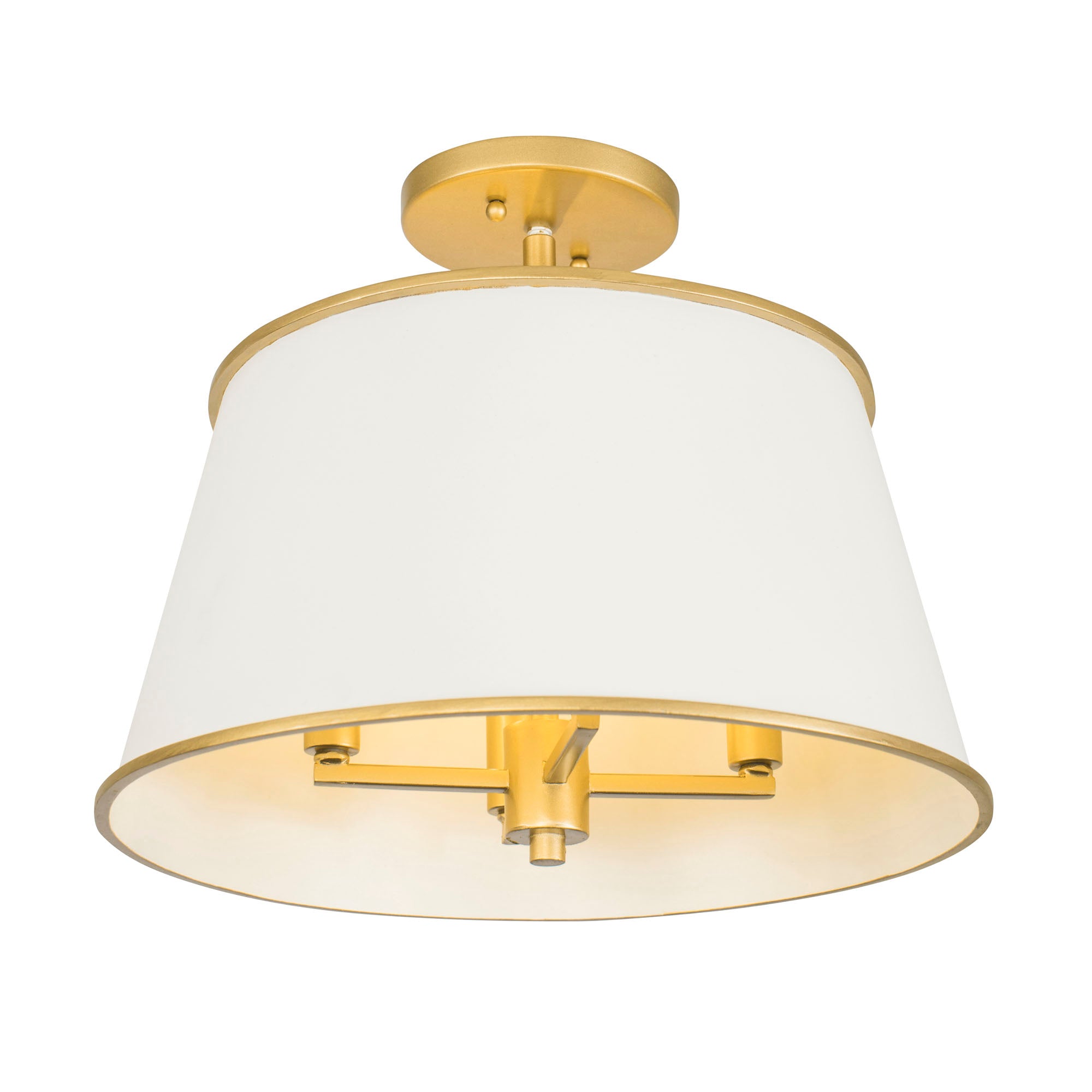 Coco 364S04MWFG 4-Light Semi-Flush - Matte White/French Gold