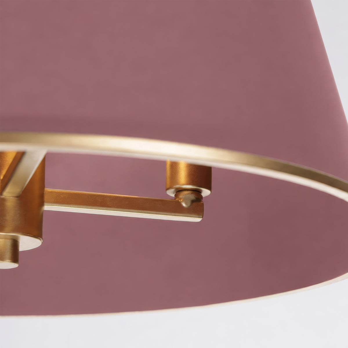 Coco 4 Lights Semi Flush in Red Handed and French Gold