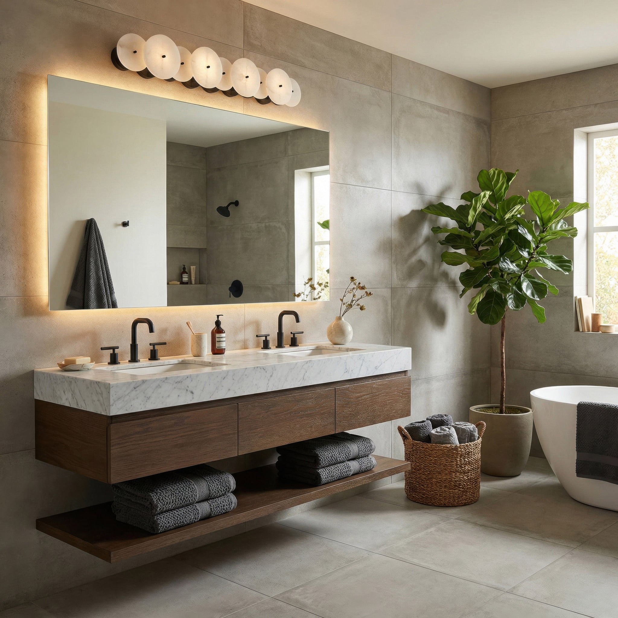 Cosmos 4 Light   Bath - Matte Black