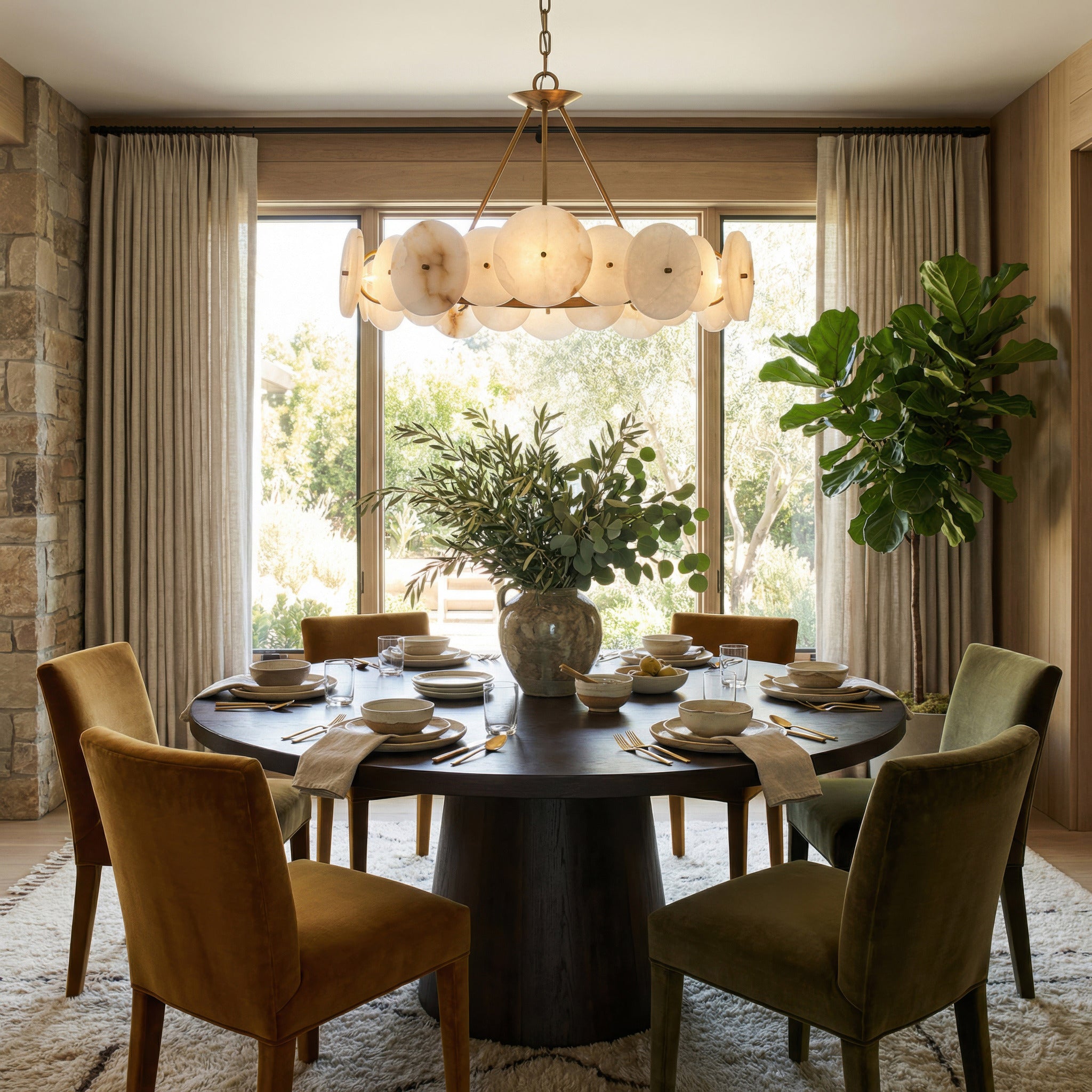 Cosmos 6 Light Chandelier - Havana Gold