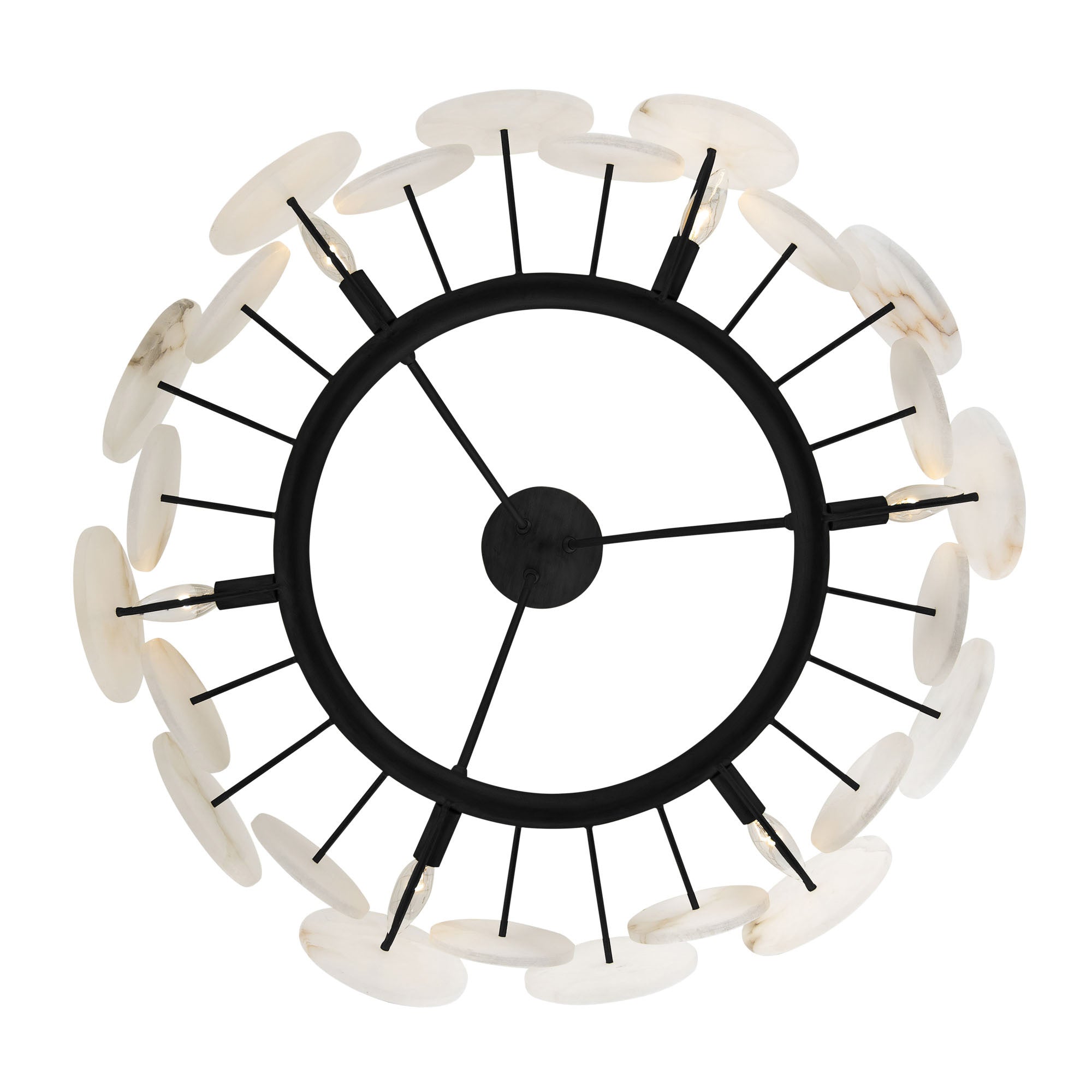 Cosmos 6 Light   Chandelier - Matte Black