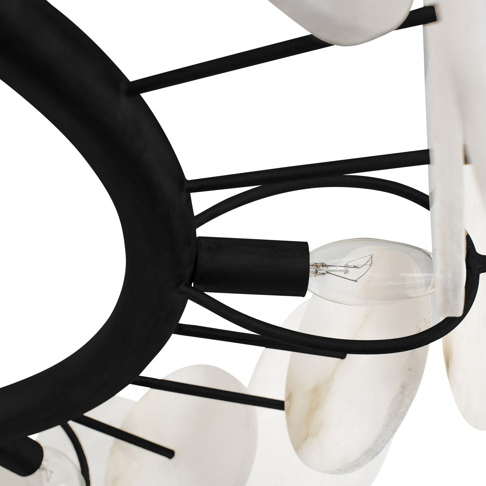 Cosmos 6 Light   Chandelier - Matte Black