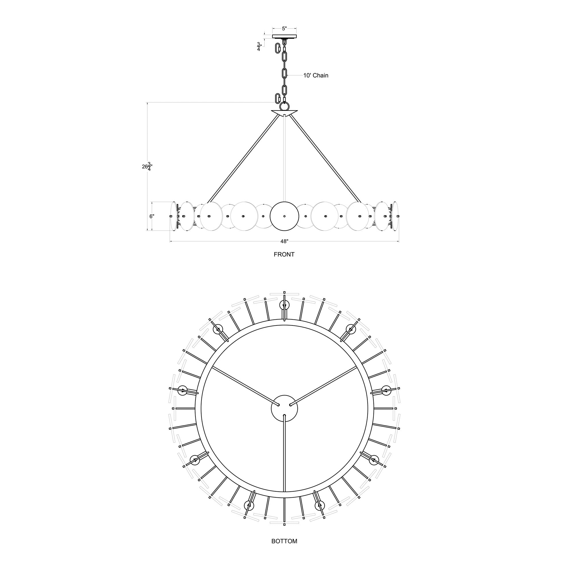Cosmos Chandelier - Havana Gold