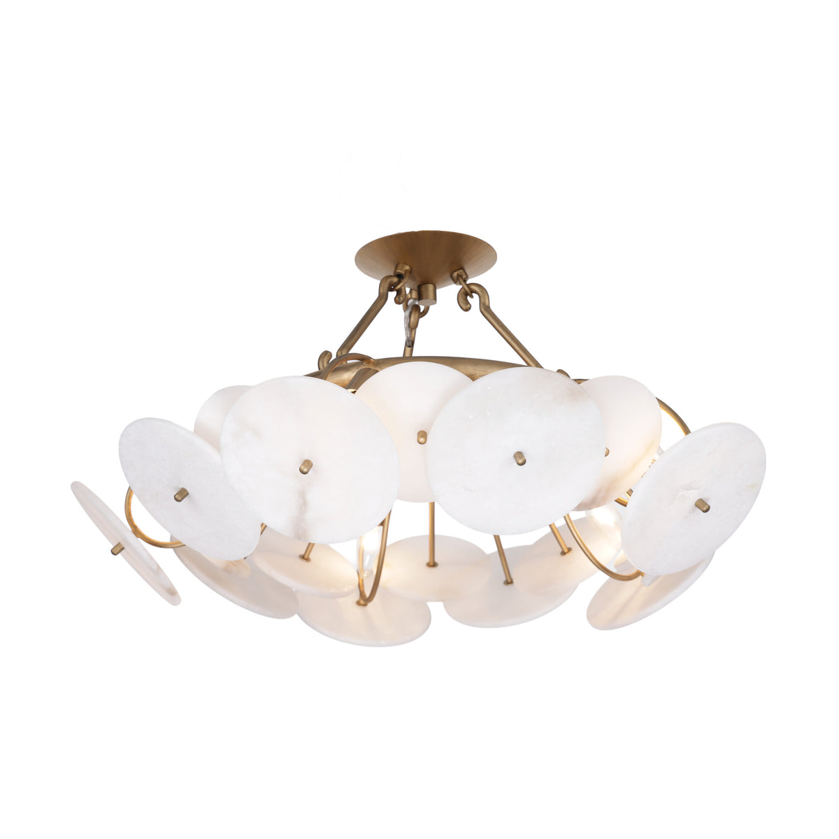 Cosmos 5 Lights Semi Flush in Havana Gold