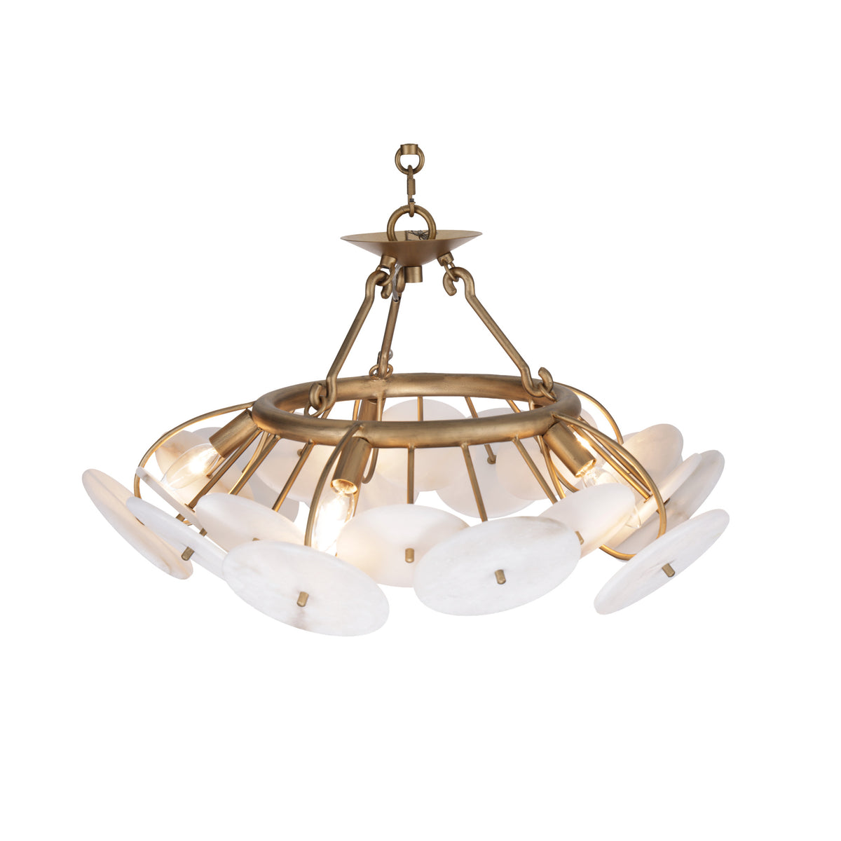 Cosmos 5 Lights Semi Flush in Havana Gold