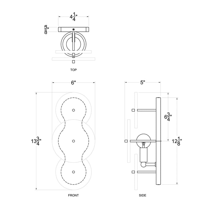 Cosmos 370W01HG 1-Light Wall Sconce - Havana Gold