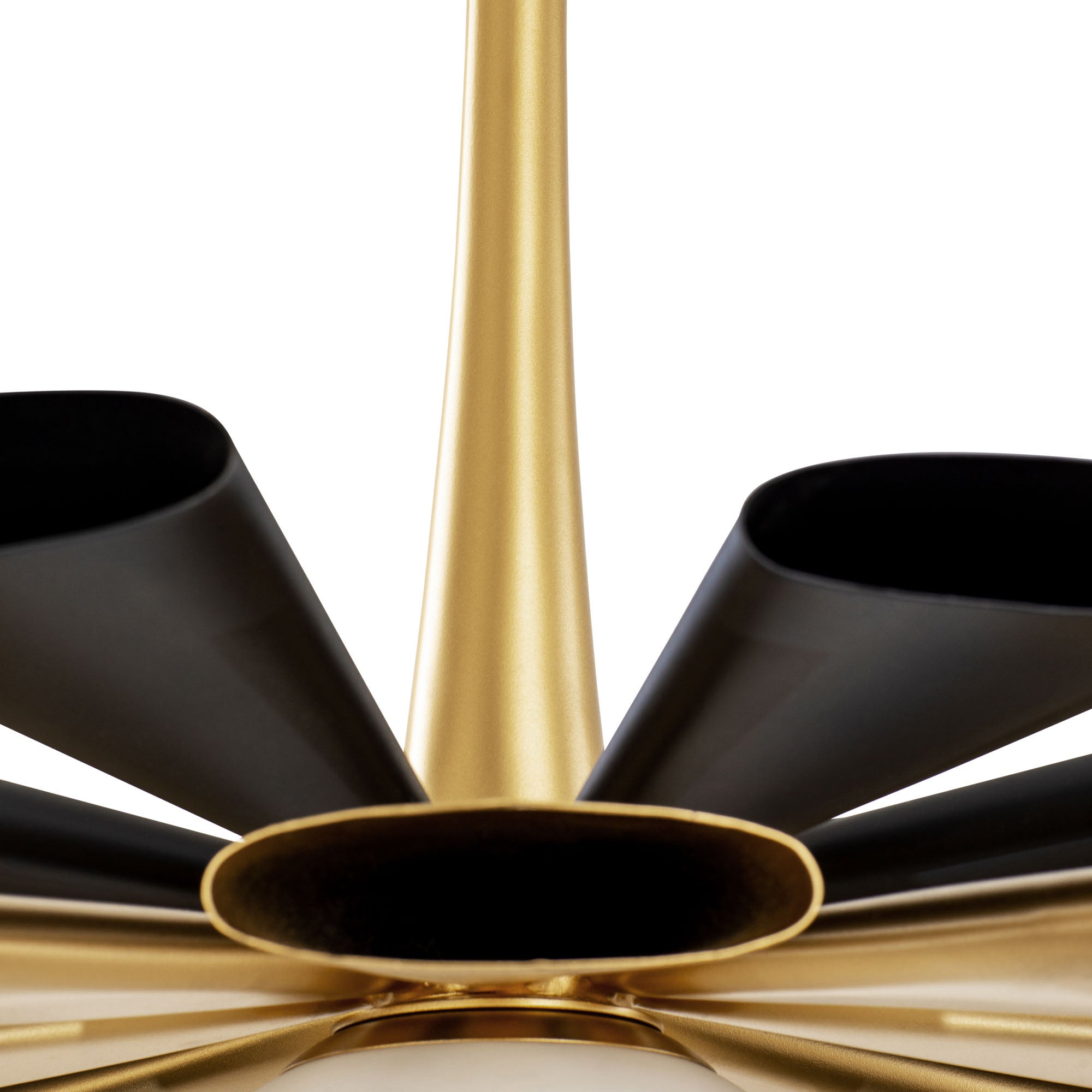 Daphne 1 Light Large Pendant - Matte Black/French Gold
