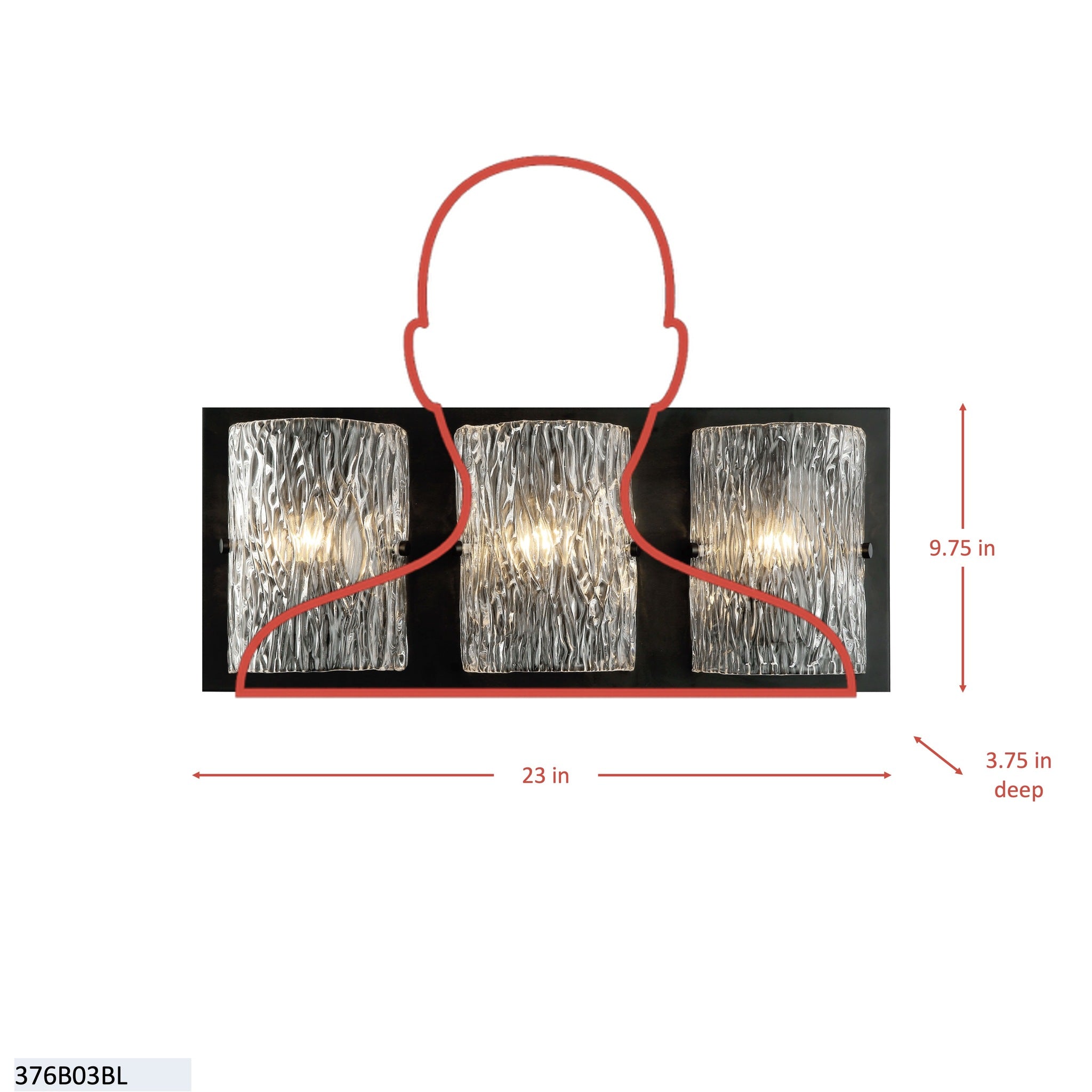 Morgan 3 Light Bath - Satin Brass