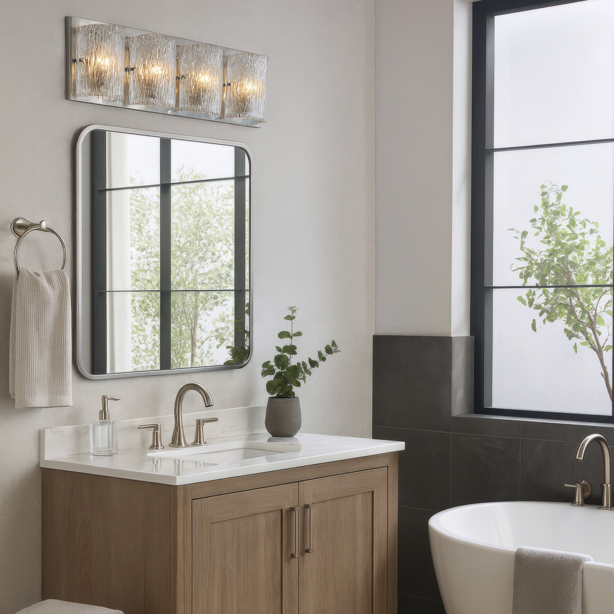 Morgan 4 Light Bath - Brushed Nickel