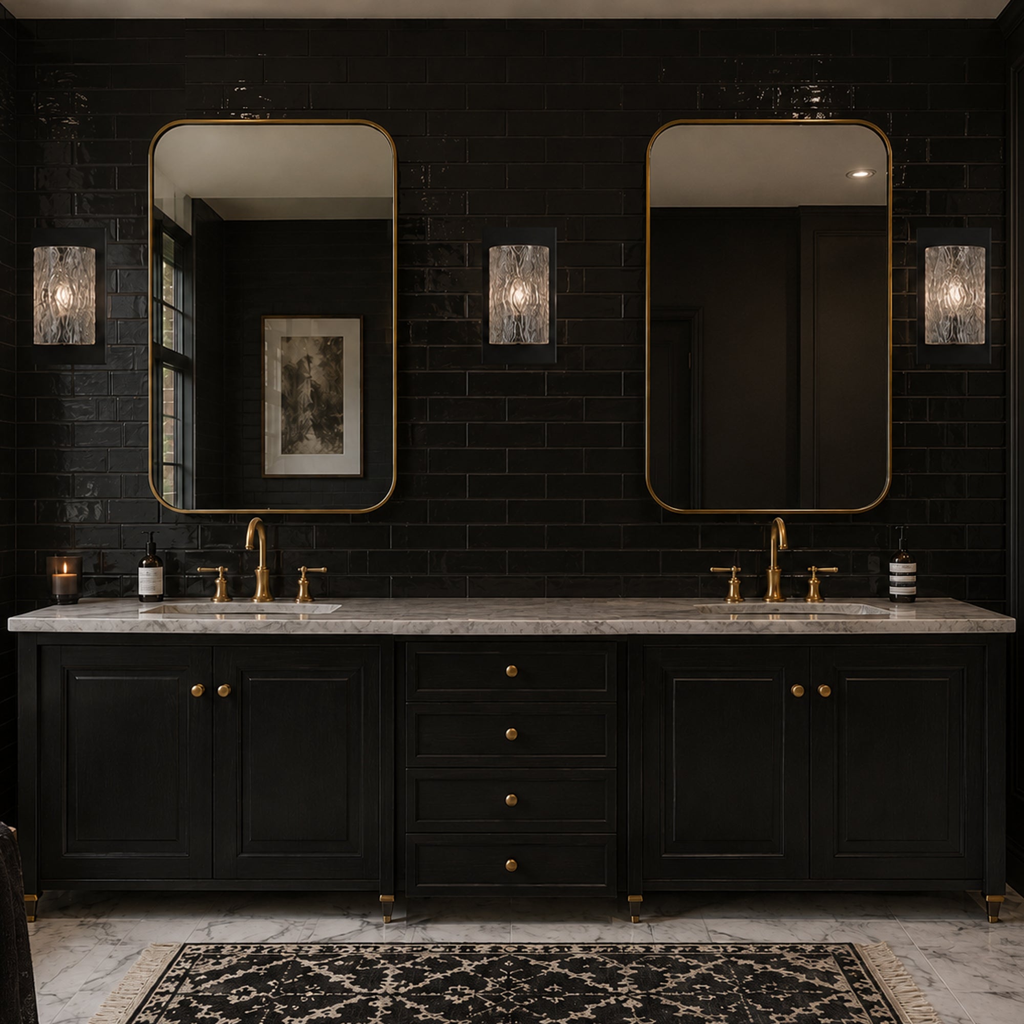 Morgan 1 Light Sconce - Black