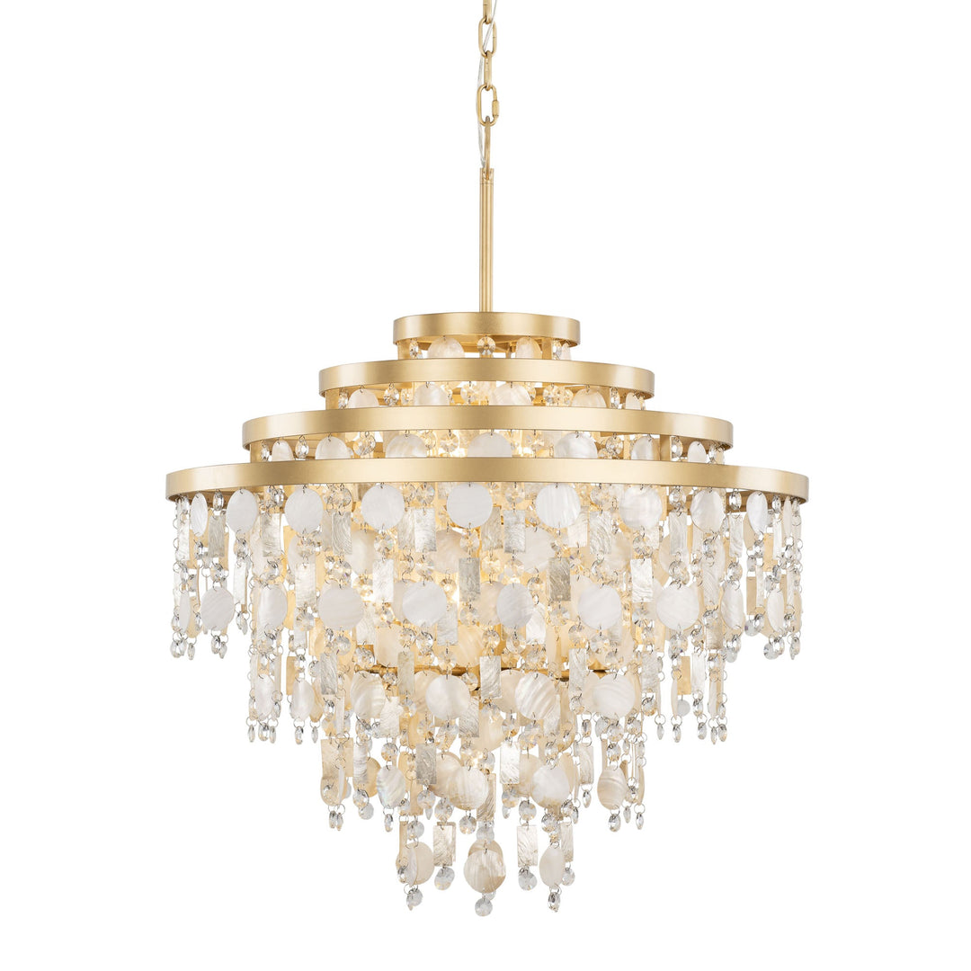 Kalani 377C10FG 10-Lt Chandelier - French Gold