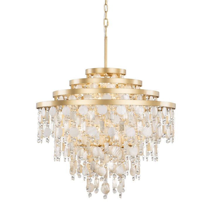 Kalani 377C10FG 10-Lt Chandelier - French Gold