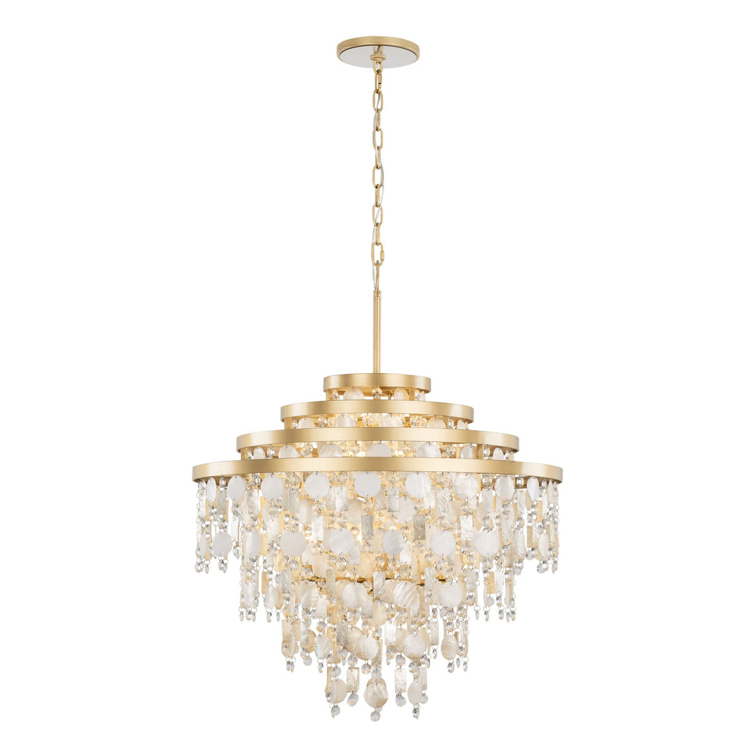 Kalani 377C10FG 10-Lt Chandelier - French Gold