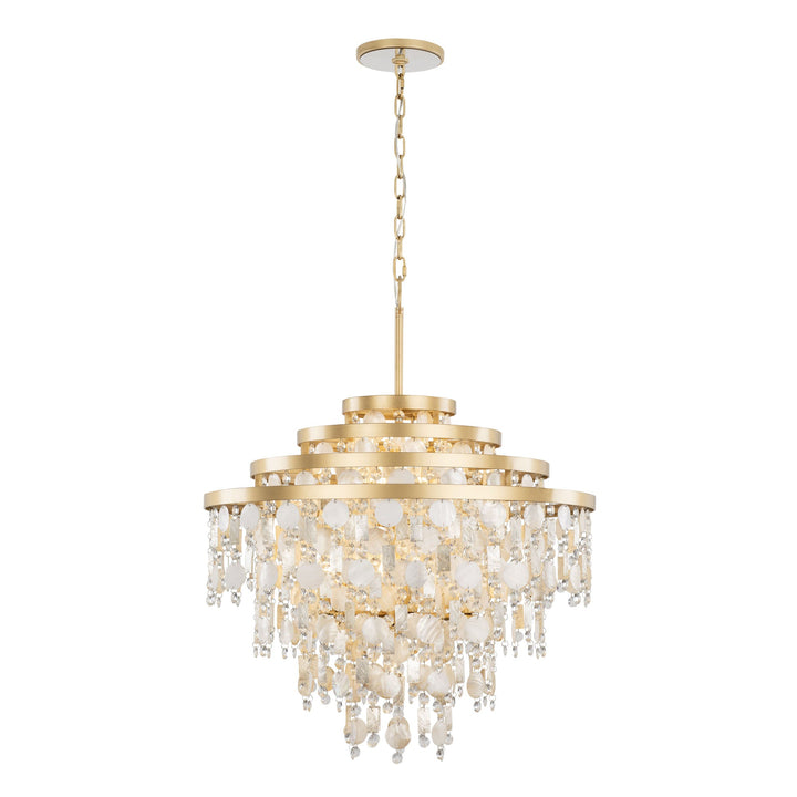 Kalani 377C10FG 10-Lt Chandelier - French Gold