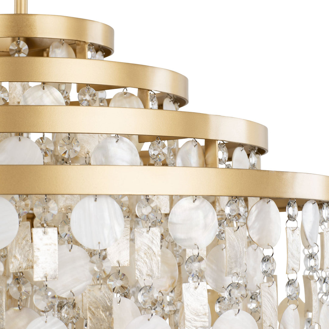 Kalani 377C10FG 10-Lt Chandelier - French Gold