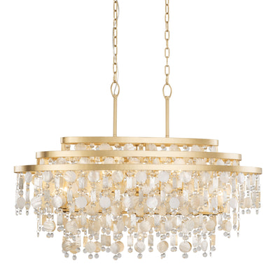 Kalani 9 Light Linear Pendant - French Gold