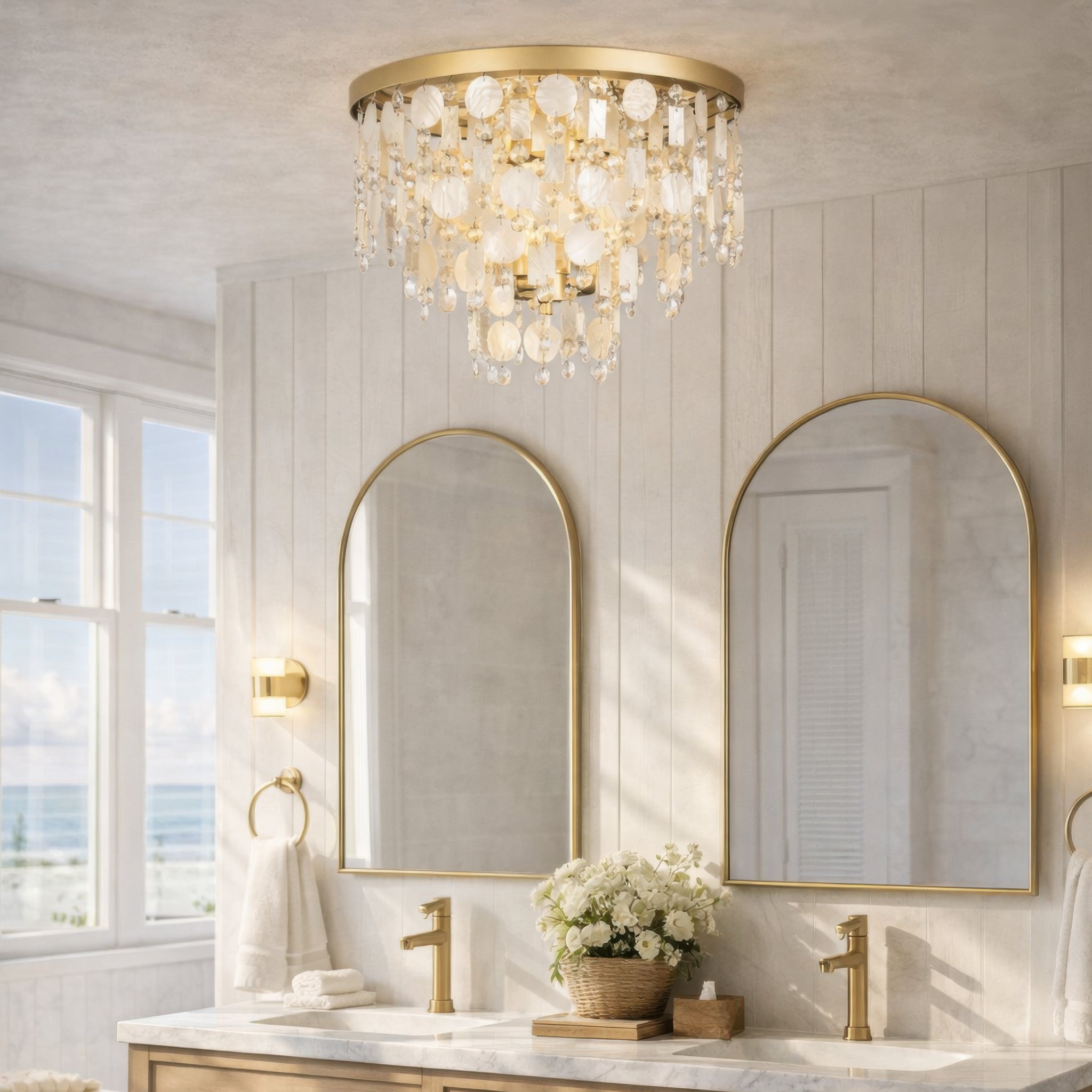 Kalani 4 Light Semi-Flush - French Gold
