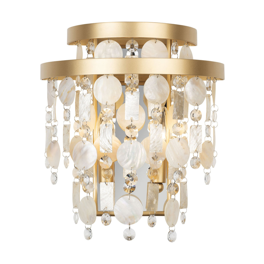 Kalani 377W02FG 2-Lt Wall Sconce - French Gold