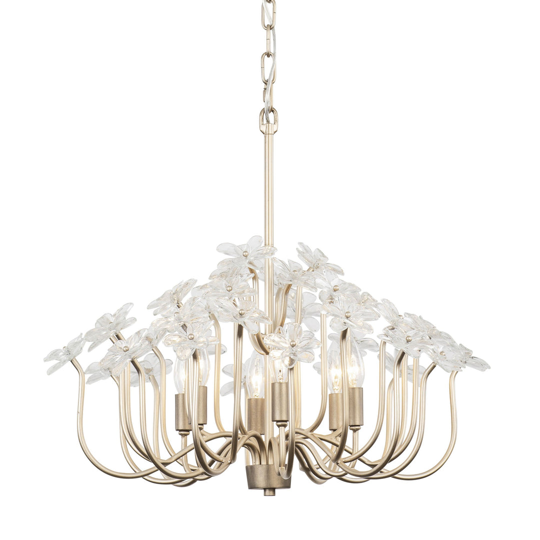 Wildflower 378C06GDAR 6-Lt Chandelier - Gold Dust/Artifact