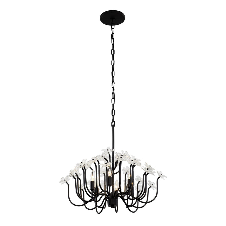 Wildflower 378C06MB 6-Lt Chandelier - Matte Black