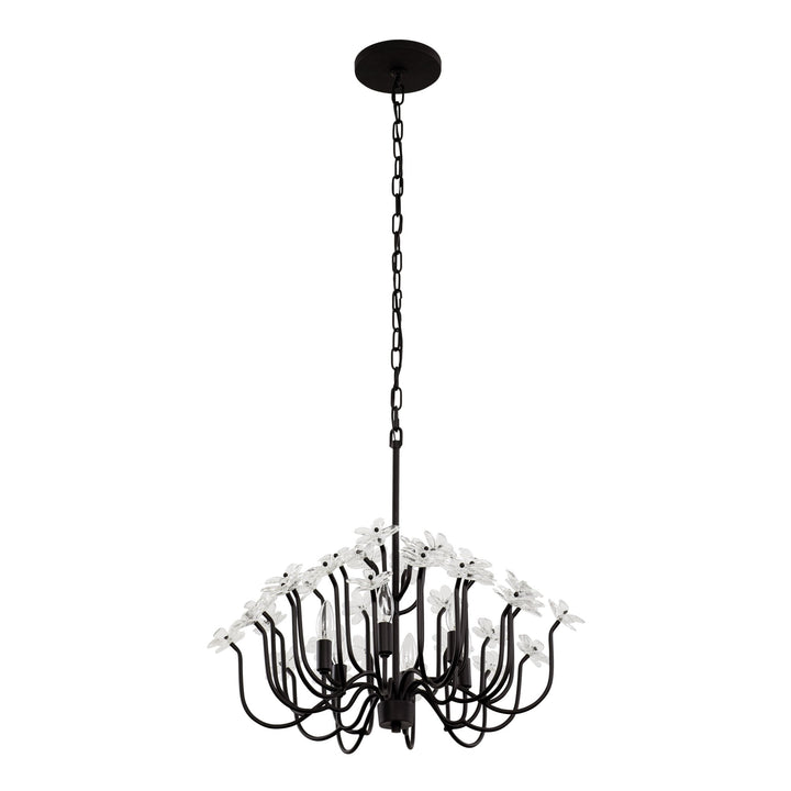 Wildflower 378C06MB 6-Lt Chandelier - Matte Black