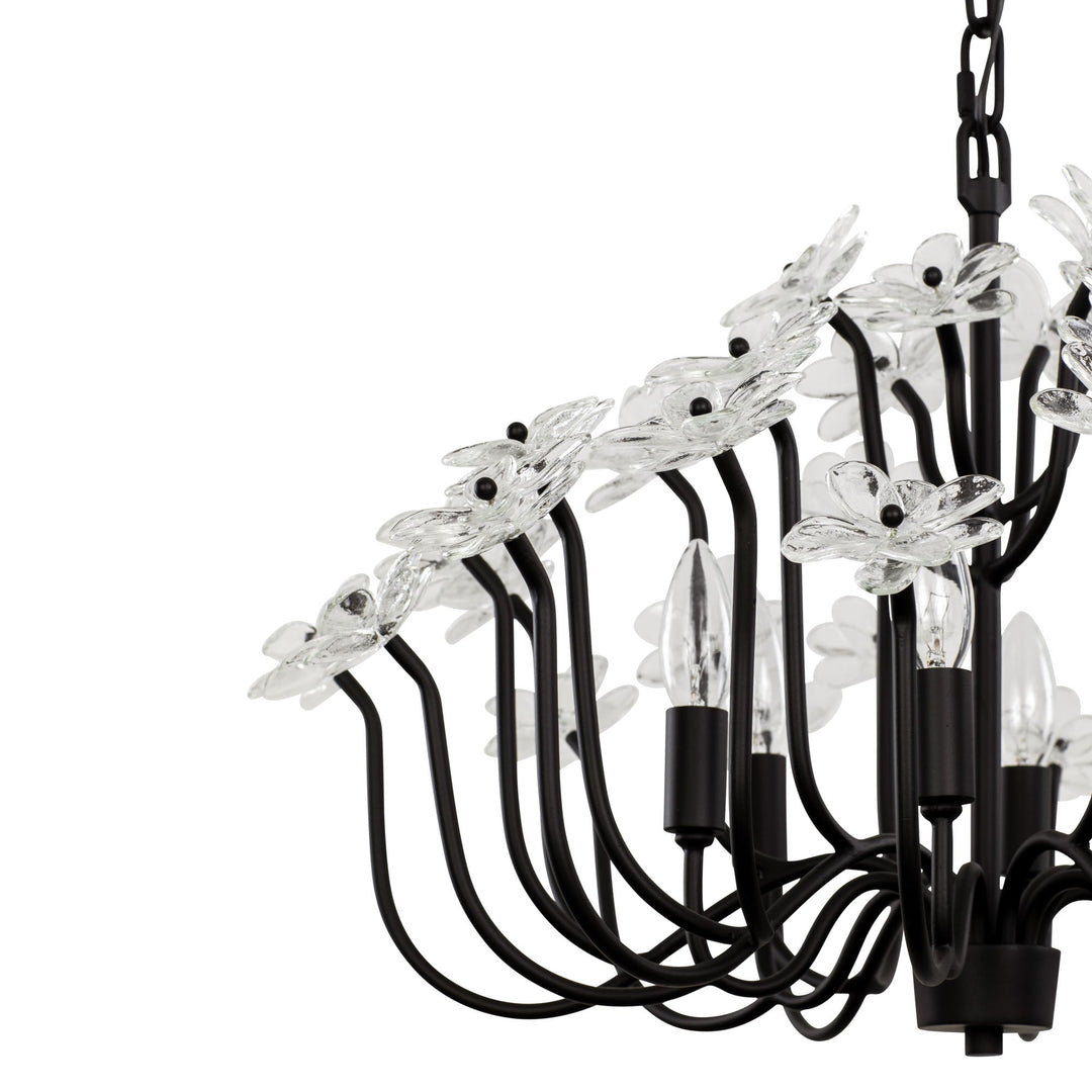 Wildflower 378C06MB 6-Lt Chandelier - Matte Black