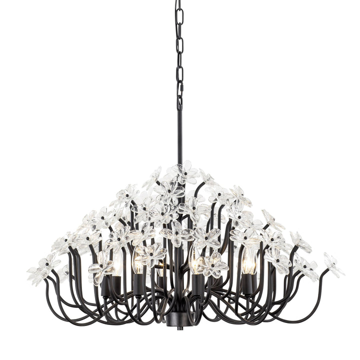 Wildflower 378C08MB 8-Lt Chandelier - Matte Black