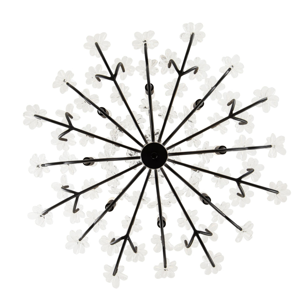 Wildflower 378C08MB 8-Lt Chandelier - Matte Black