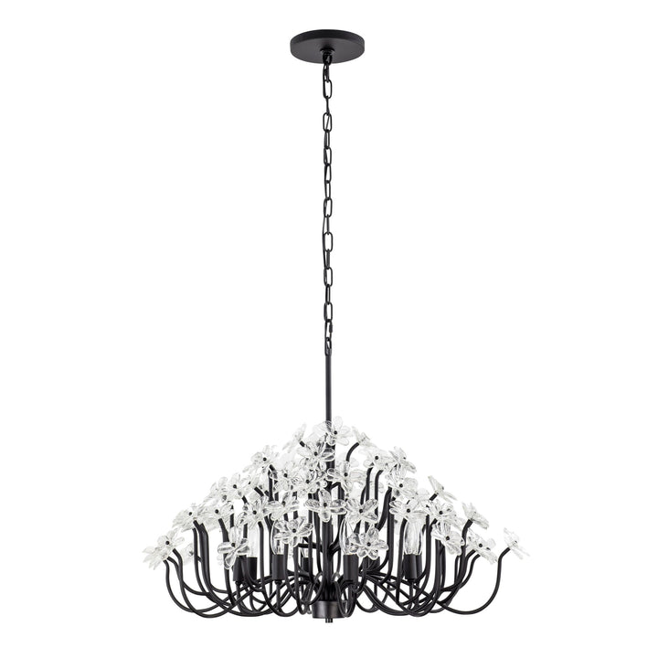 Wildflower 378C08MB 8-Lt Chandelier - Matte Black