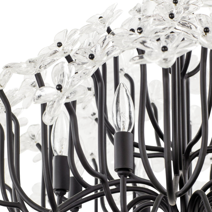 Wildflower 378C08MB 8-Lt Chandelier - Matte Black