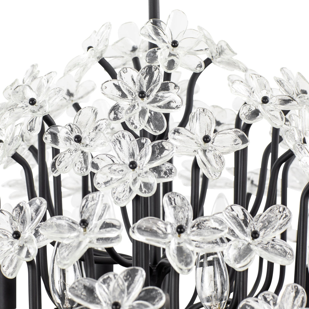 Wildflower 378C08MB 8-Lt Chandelier - Matte Black