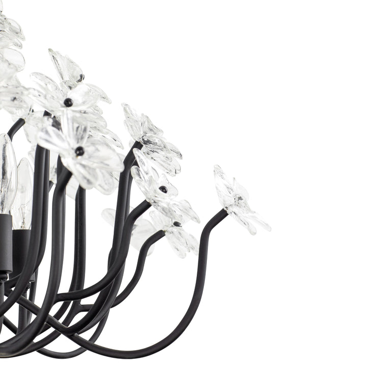 Wildflower 378C08MB 8-Lt Chandelier - Matte Black