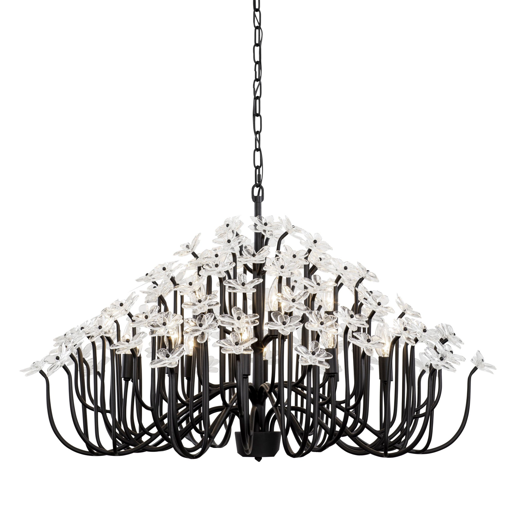 Wildflower 15 Light Chandelier - Matte Black