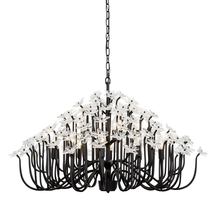 Wildflower 378C15MB 15-Lt Chandelier - Matte Black