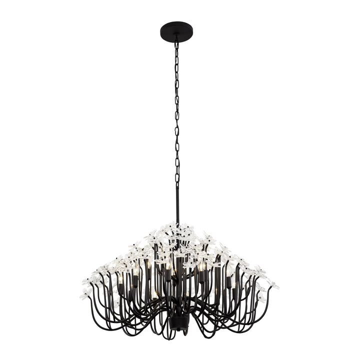 Wildflower 378C15MB 15-Lt Chandelier - Matte Black