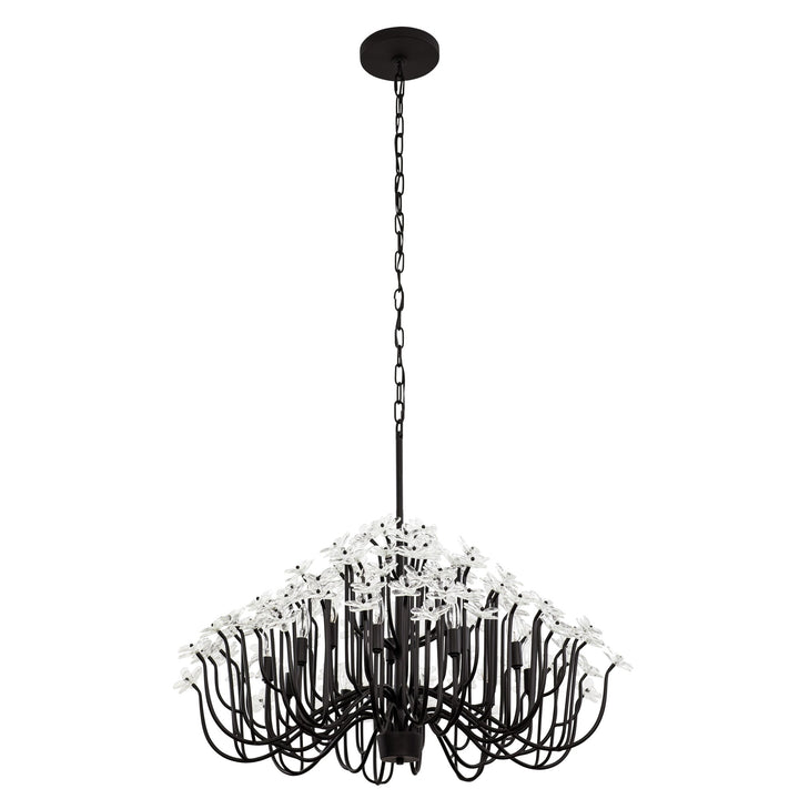 Wildflower 378C15MB 15-Lt Chandelier - Matte Black