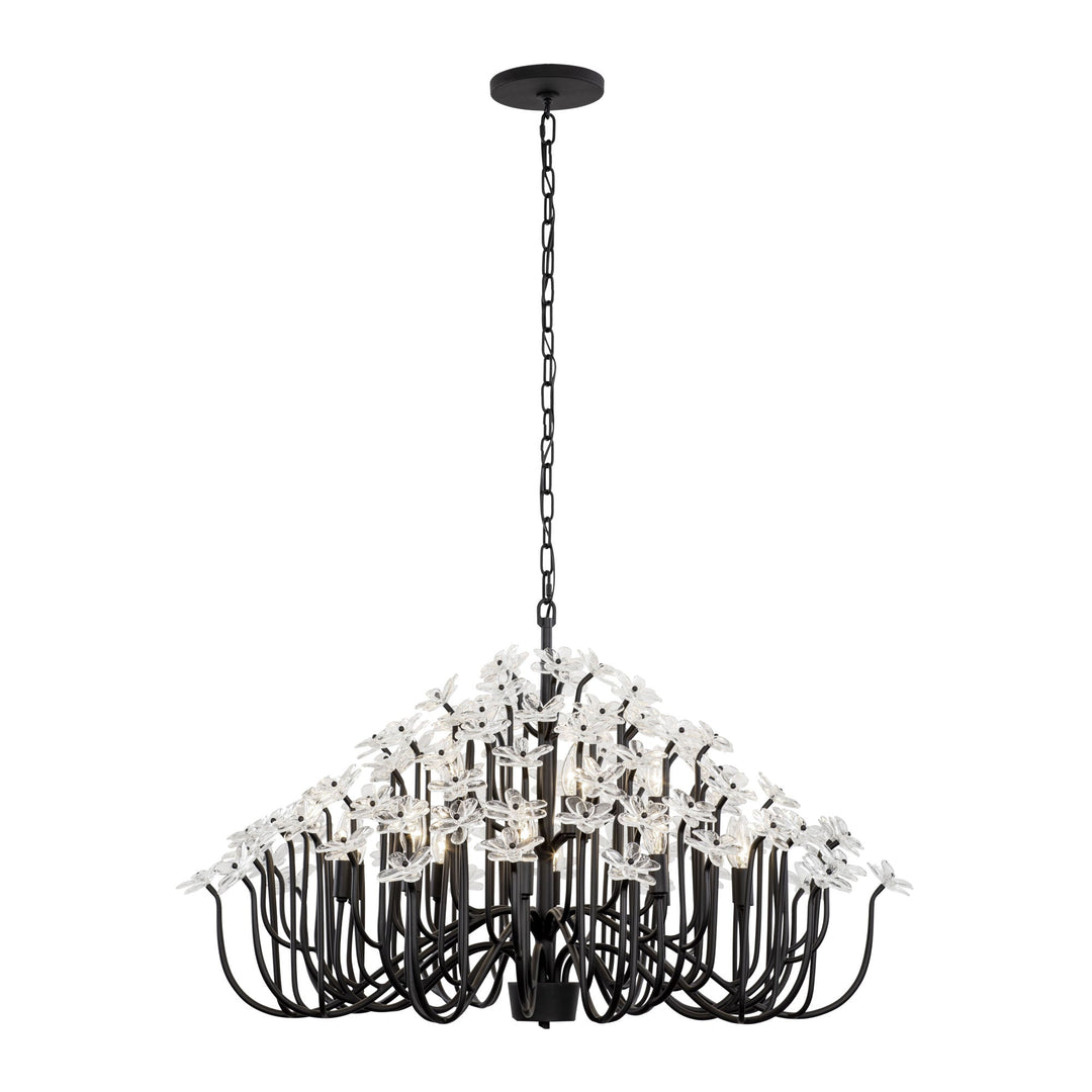 Wildflower 378C15MB 15-Lt Chandelier - Matte Black