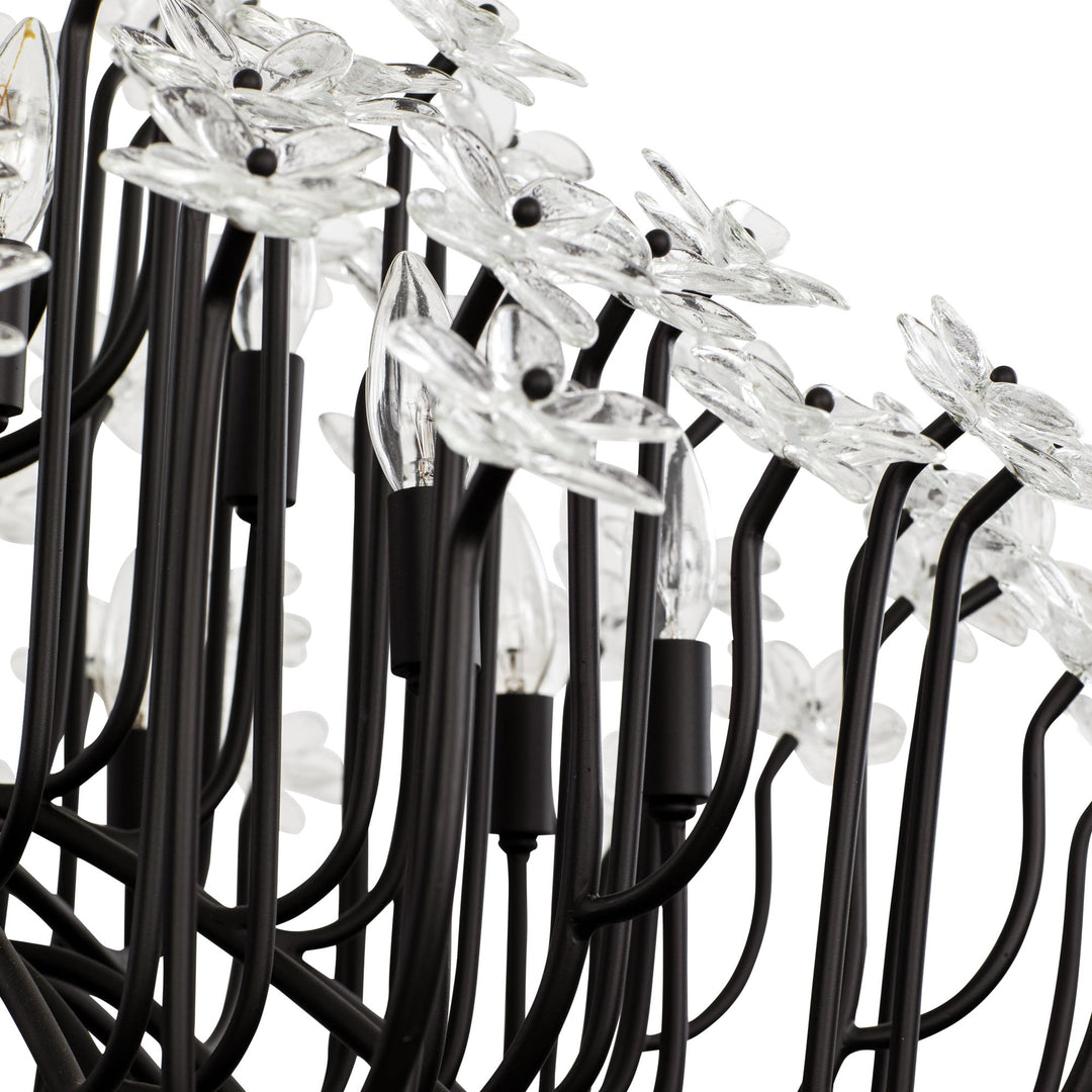 Wildflower 378C15MB 15-Lt Chandelier - Matte Black