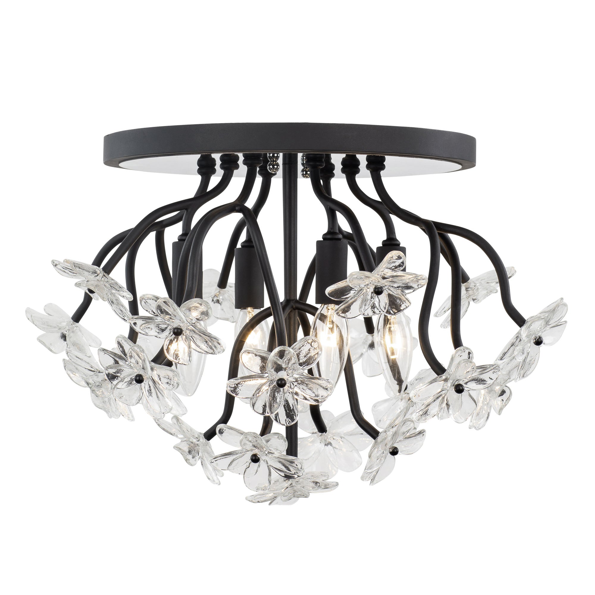 Wildflower 4 Light Semi-Flush - Matte Black