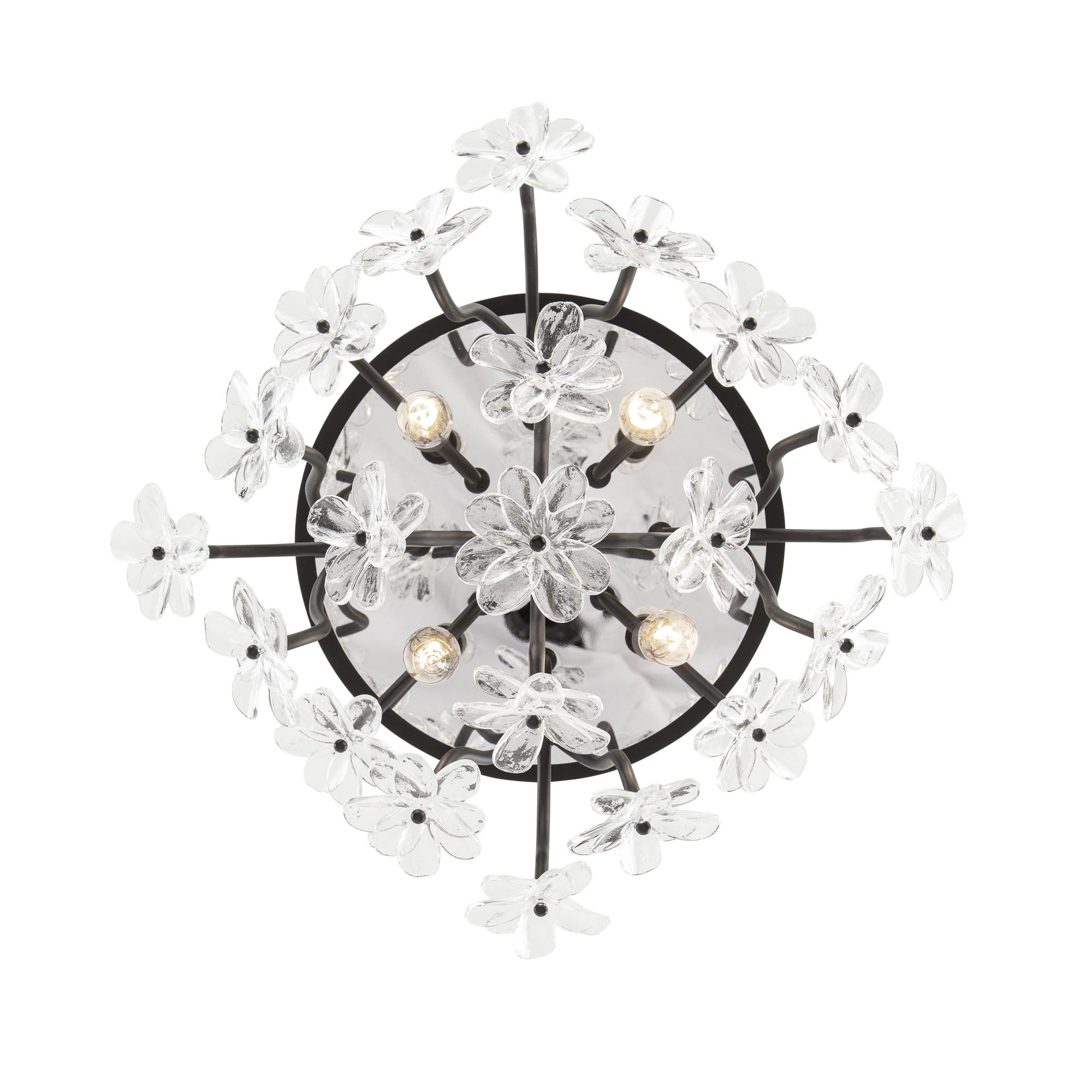 Wildflower 4 Light Semi-Flush - Matte Black