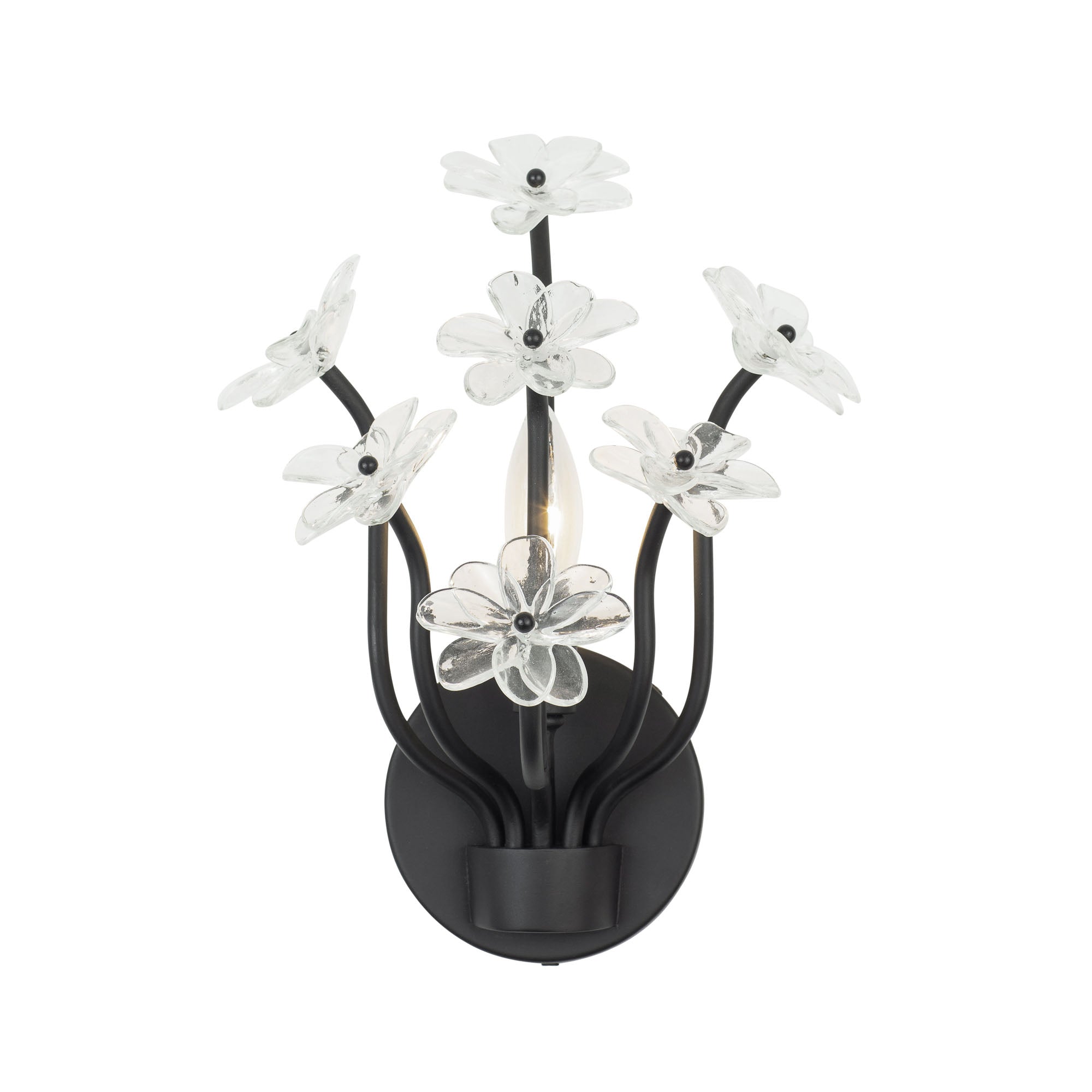 Wildflower 1 Light Sconce - Matte Black