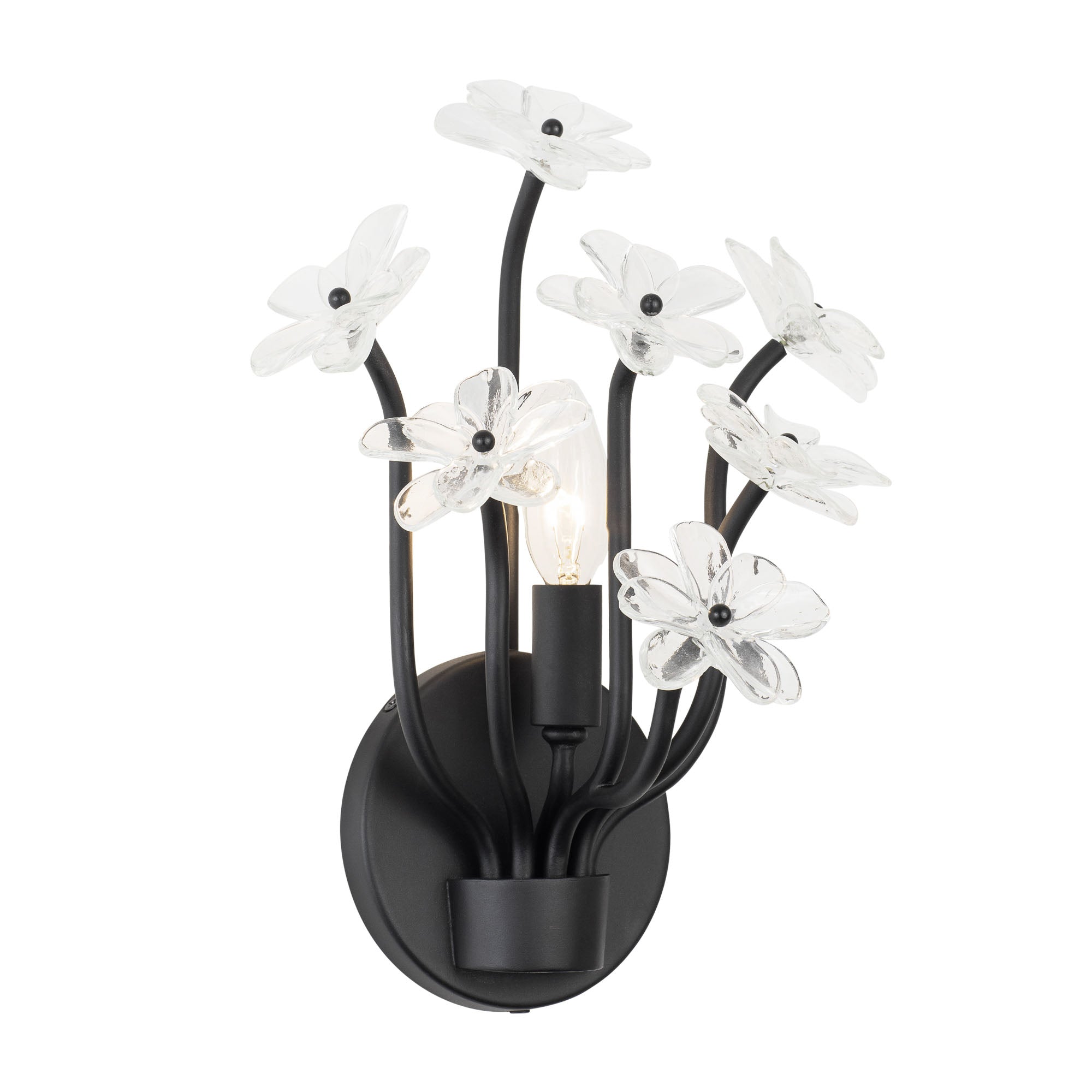 Wildflower 1 Light Sconce - Matte Black