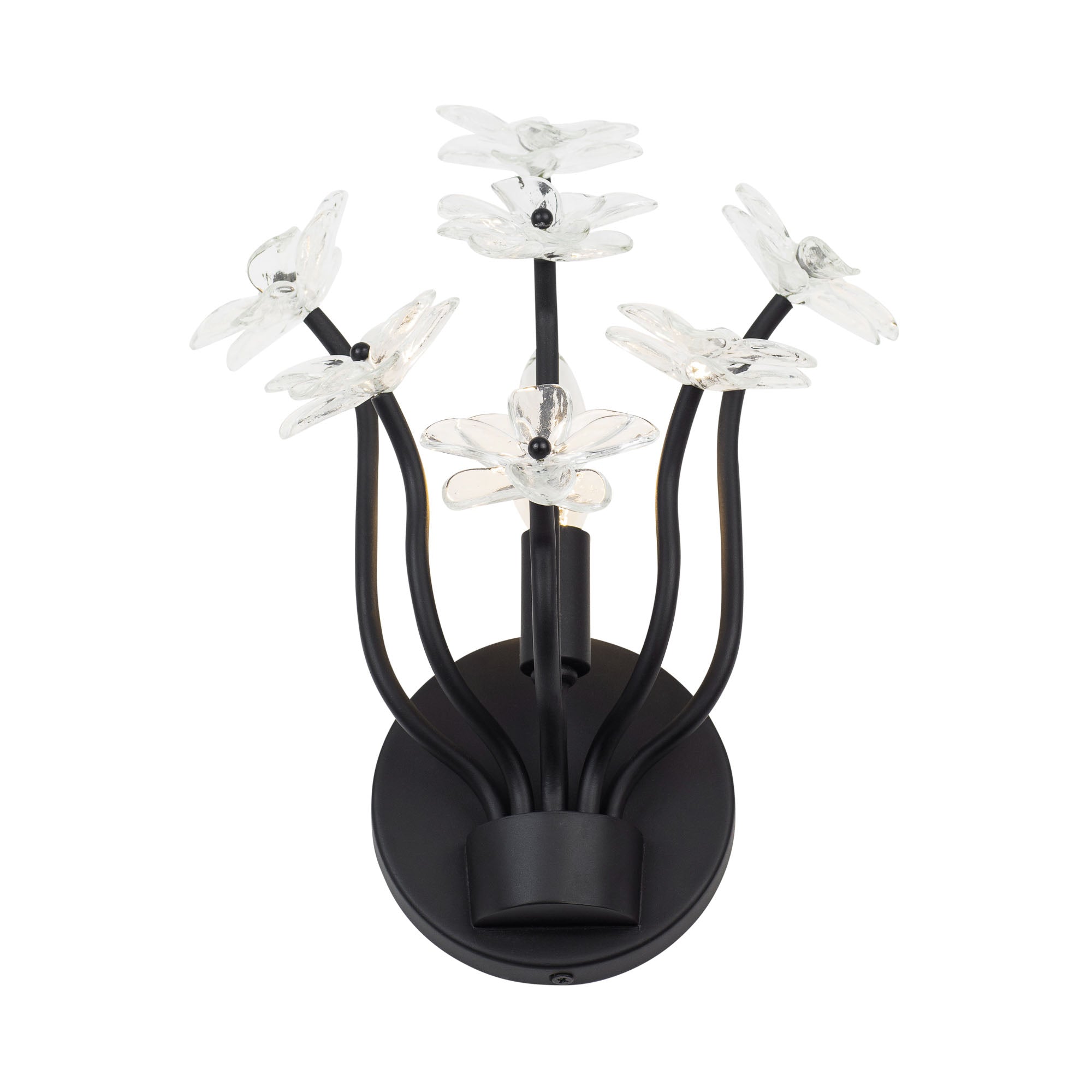 Wildflower 1 Light Sconce - Matte Black