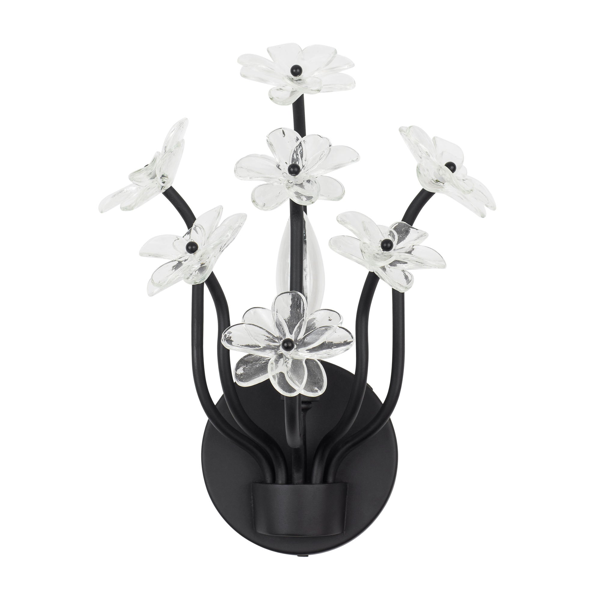 Wildflower 1 Light Sconce - Matte Black