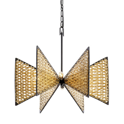 Machina 6 Light Chandelier - Matte Black/Sulihiya