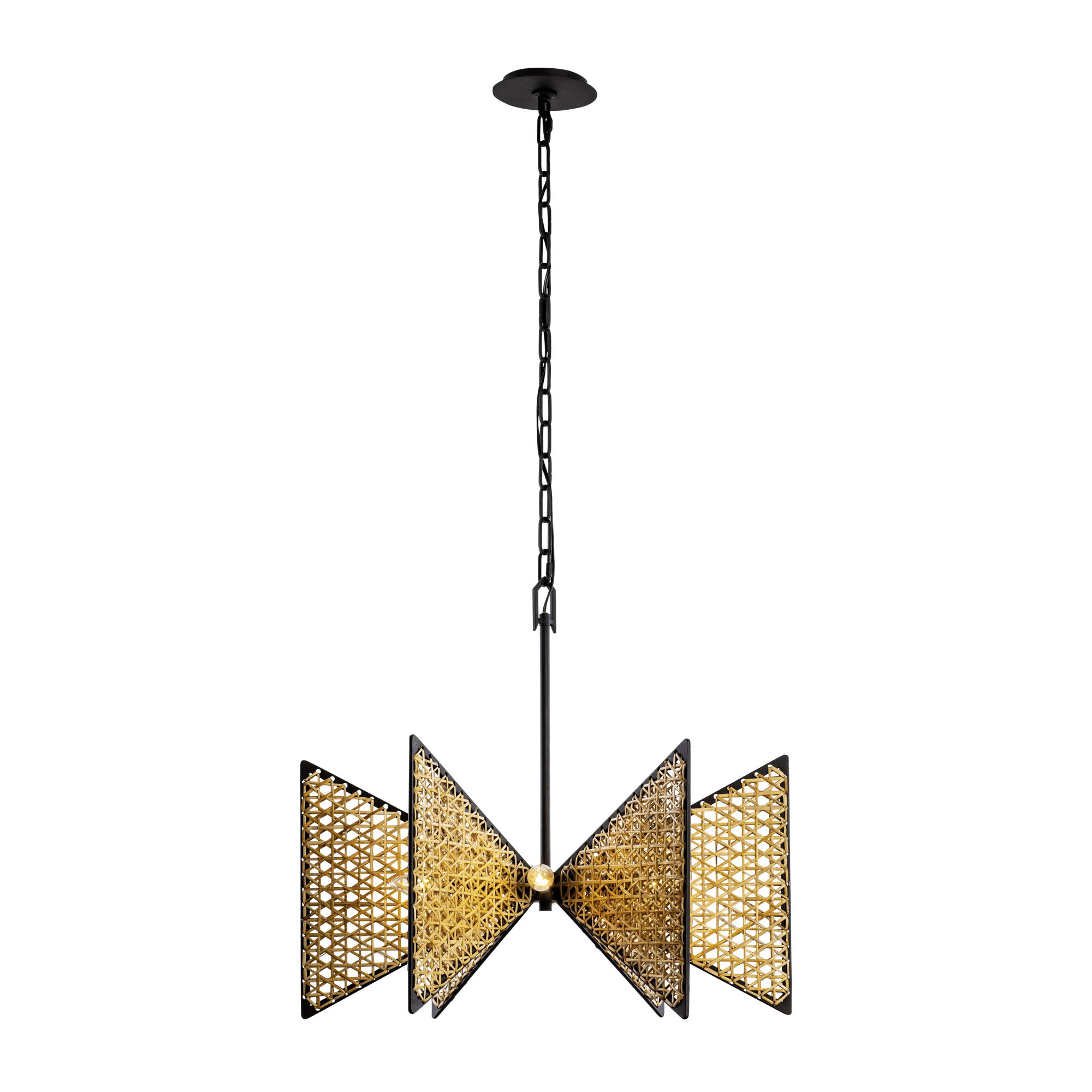 Machina 6 Light Chandelier - Matte Black/Sulihiya