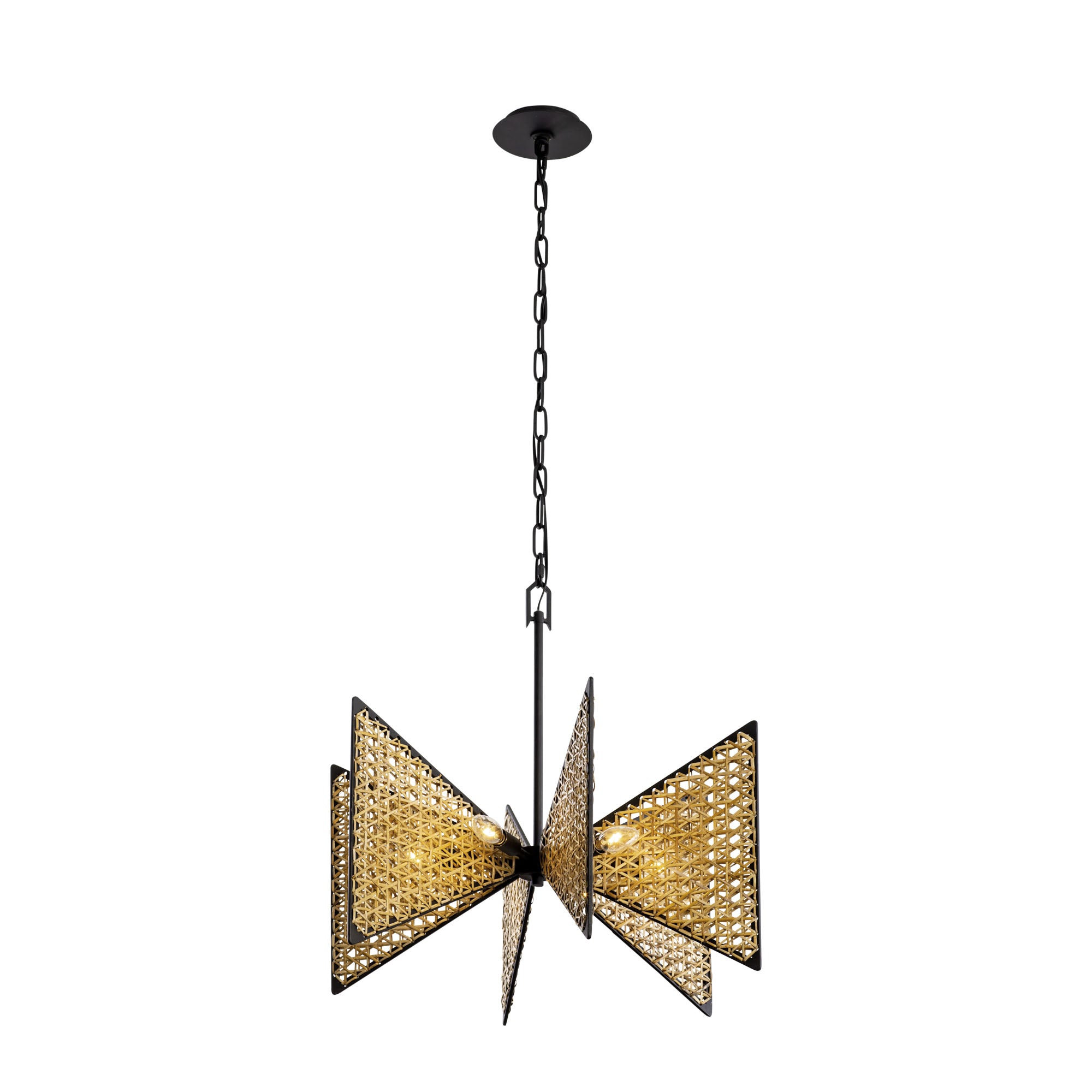 Machina 6 Light Chandelier - Matte Black/Sulihiya